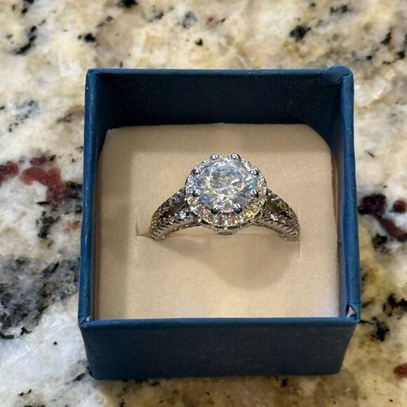 Stunning 3ct Round Cut Solitaire CZ Sterling Silver Ring New - Picture 3 of 8